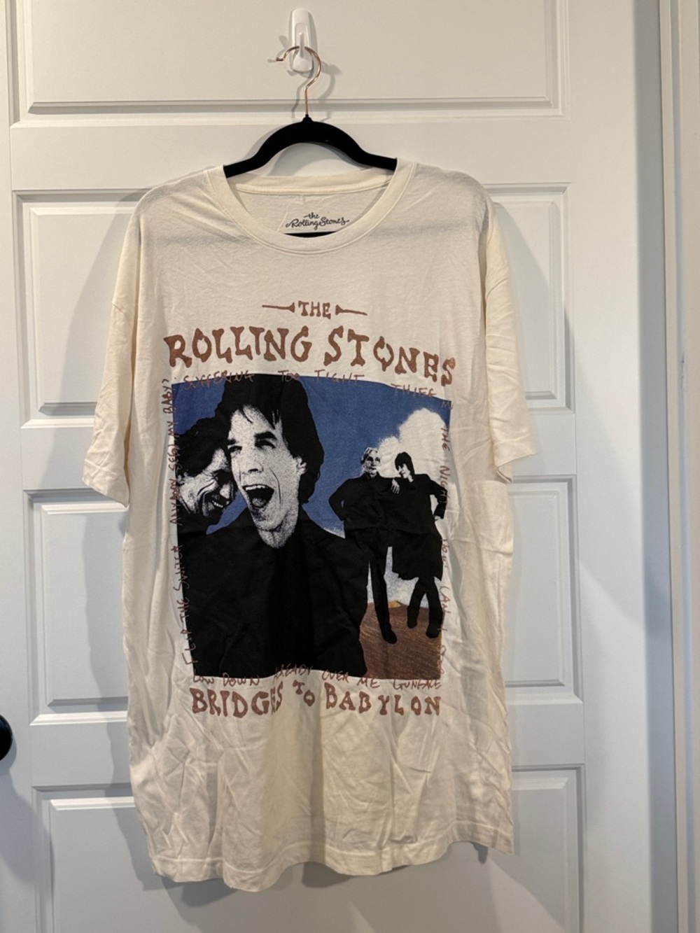 The Rolling Stones T-Shirt Long Sleeves Bridges To Babylon Rock Band large NWOT